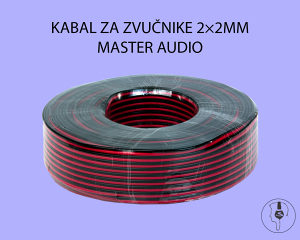 KABAL ZA ZVUČNIKE 2×2MM MASTER AUDIO
