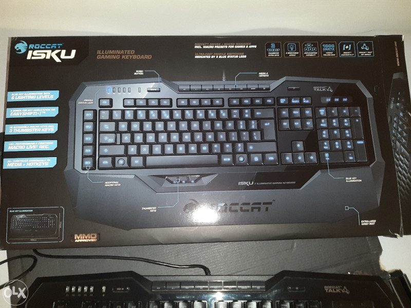 ROCCAT ISKU Gaming Keyboard with Blue Key Illumination