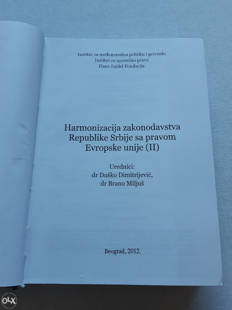 HARMONIZACIJA ZAKONODAVSTVA REPUBLIKE SRBIJE