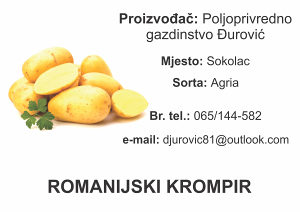 Domaći Krompir Agria (žuti) Romanijski, veće količine