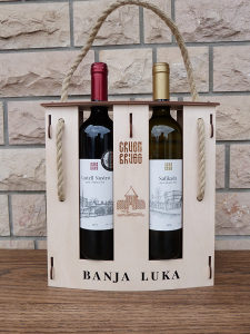 Poklon kutija za vino woodbox-bh