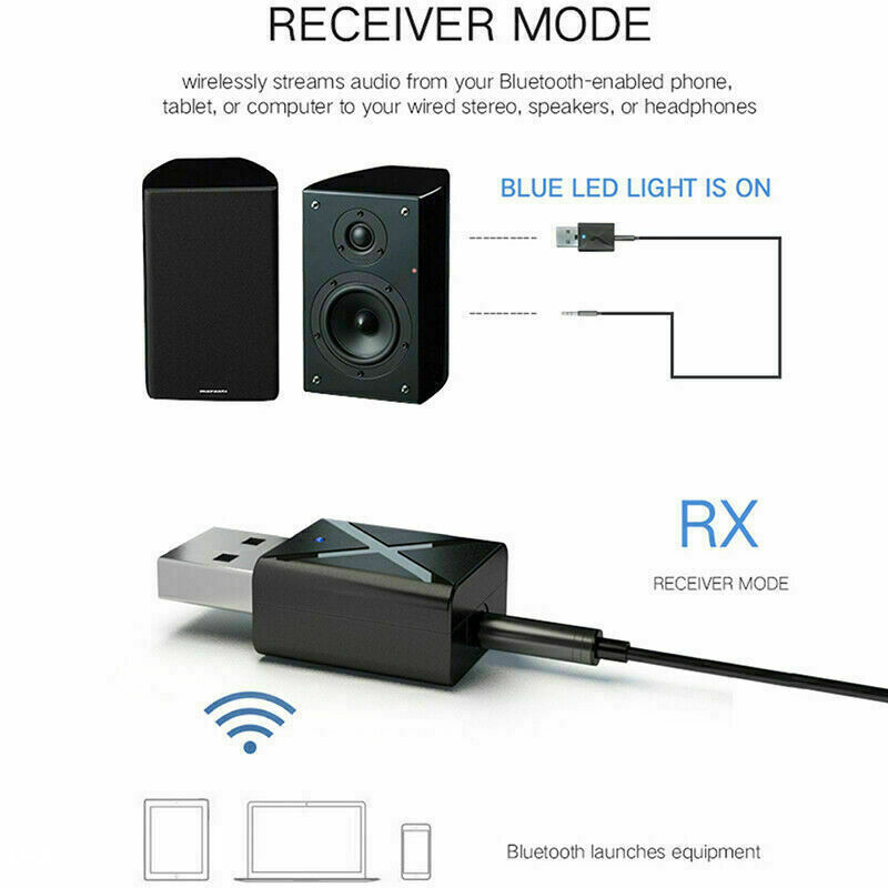 USB Bluetooth 5.0 Transm/Rec Audio Stereo Adapter