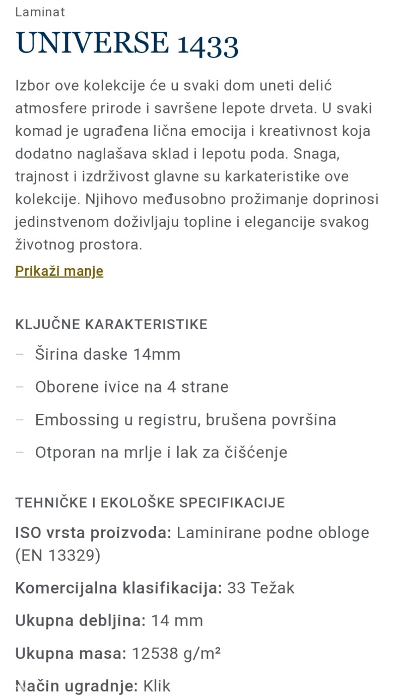 Laminati fabrickih cijena dostava na adresu kupca