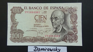 Španija 100 pesetas 1970