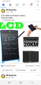 2x LCD Tablet (piši/briši) za djecu