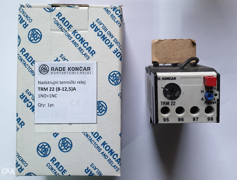 Bimetalni relej TRM 22 (8-12,5)A