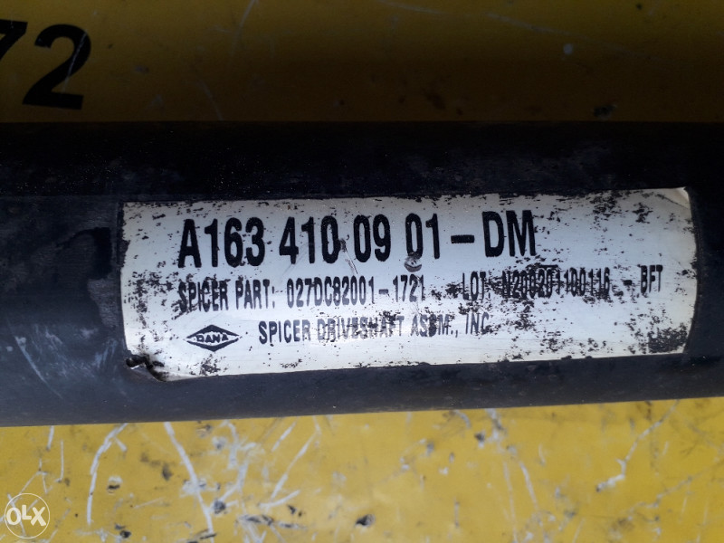 KARDAN MERCEDES ML 2.7 CDI W163 / A1634100901