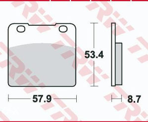 Prednje disk pločice Yamaha SRX 250 85-87