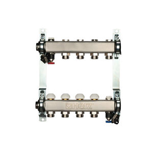 Razdjelnik inox 1" - 7 IZLAZA s term. ventilima  HERZ