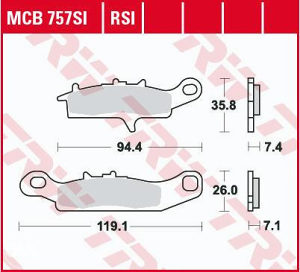 Disk pločice Kawasaki KFX-Brute Force 450,650,700