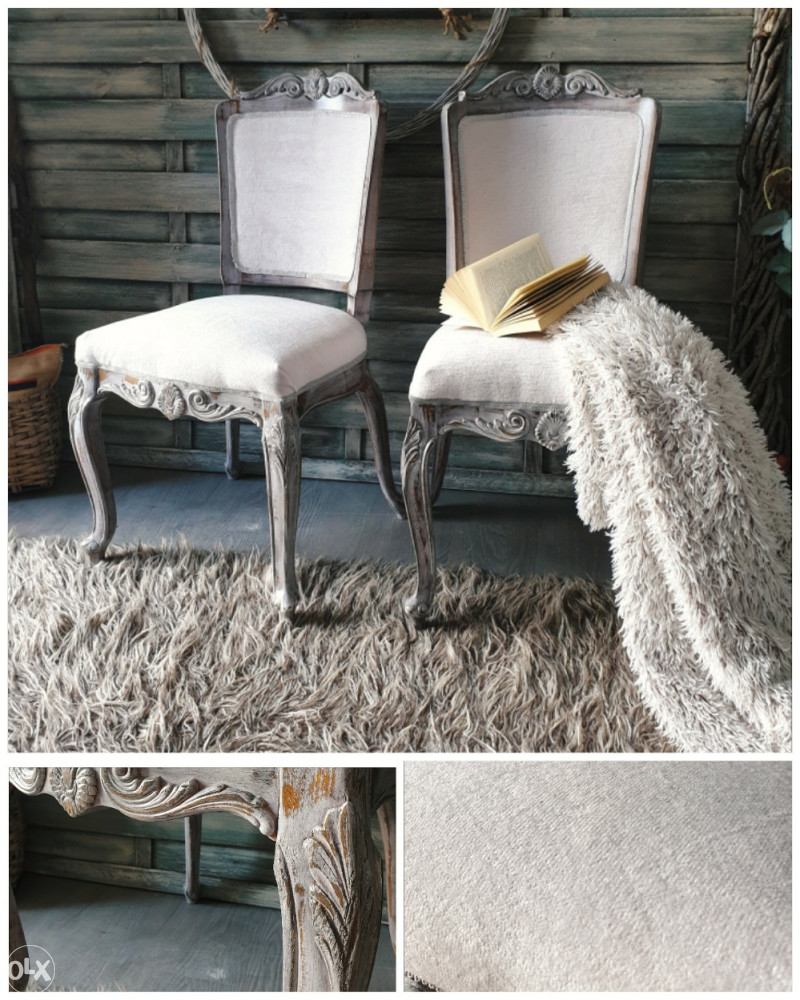 2 unikatne stilske stolice- vintage retro shabby chic