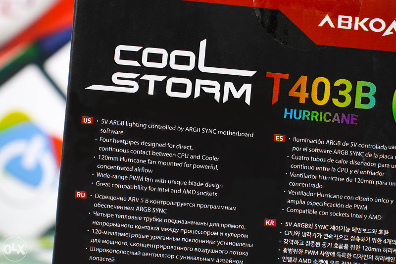 Cooler za CPU AbkoNcore CoolStorm T403B Hurricane RGB