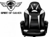 Gaming stolica Spirit of gamer FIGHTER crno-bijela